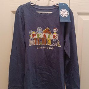 NEW WITH TAGS - Life Is Good Youth Holiday Shirt